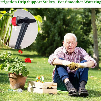 100 Stück Mikro-Tropfrohrhalter Stützhalter Rohrhalter Gartenschlauch | Erdanker | Erdspieß | Montageanker | zur Gartenbewässerung 