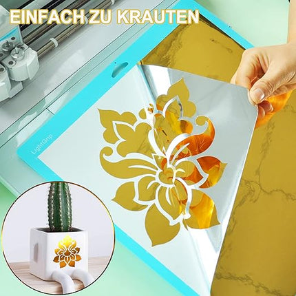 Goud Metallic Vinylfolie 30,5x305cm – Permanente Plotterfolie Rol - Kerst en DIY