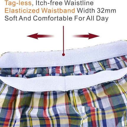 Set van 3 Geruite Boxershorts voor Heren - 100% Katoen - Maat M