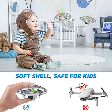 2 PCS Drone Kids RC Helicopters - Toy Flying Aircraft - Hand &amp; Remote Control - Quadcopter 360 ° - Flip &amp; Rotation - Interactive Toys - Indoor/Outdoor Games/Gadgets