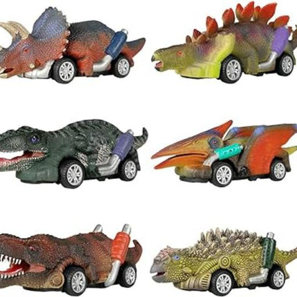 Speelgoed Auto's - 6 Stuks - Dinosaur Toy Pull Back Cars - 3+