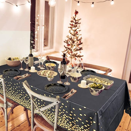Partygeschirr-Set für 25 Gäste – Schwarz und Gold