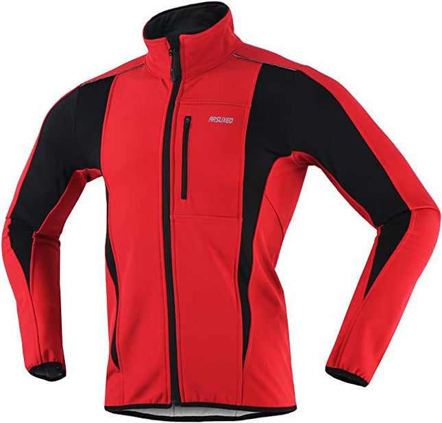 Arsuxeo men's cycling jacket, waterproof, windproof, winter thermal, breathable, cycling clothing, 15K