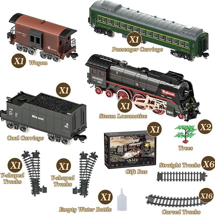 Elektrische Stoomtrein Set met Rook, Geluid en Verlichting – Compleet Spoornet
