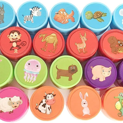 Bunte und kreative Tierstempel für Kinder – 26 selbstfärbende Stempel