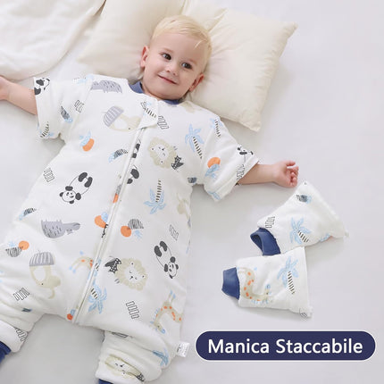 Baby slaapzak - 3.5 TOG – 100% katoen - Afritsbare mouwen - 6-14 mnd