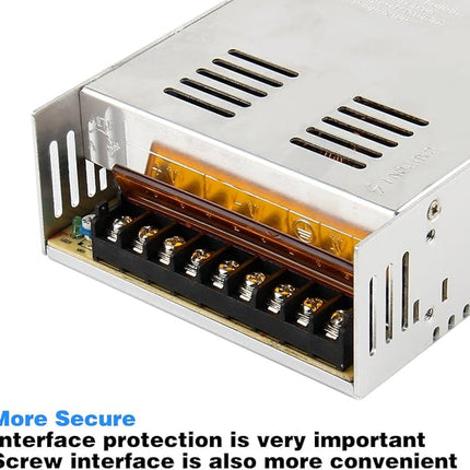 SUPERNIGHT - 12V 30A 360W Schakelvoeding met Beveiliging – Voor LED, 3D-printers en Meer