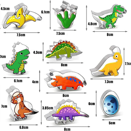 RVS Dinosaurus Koekjessnijset | 10 stuks