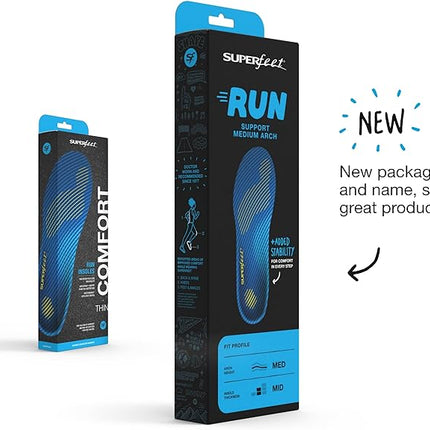 Run Comfort Thin Insoles – Dünne orthopädische Einlegesohlen mit Aktivkohle