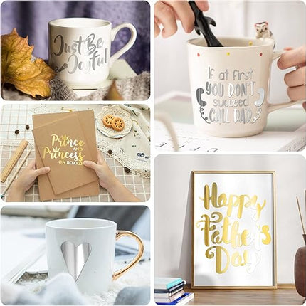 Goud Metallic Vinylfolie 30,5x305cm – Permanente Plotterfolie Rol - Kerst en DIY