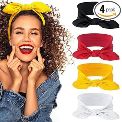 Haarband – Set mit 4 Farben – Haarschmuck für Sport und Mode
