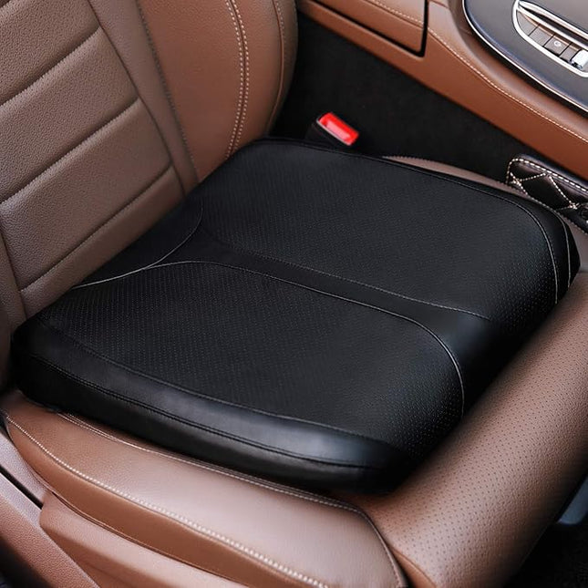 Leren Memory Foam Verhogingskussen Auto, Bureau en meer – Ergonomisch