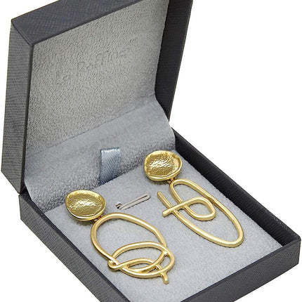 14K vergoldete, matte Vintage-Statement-Ohrringe – perfekt für besondere Anlässe und als Geschenk