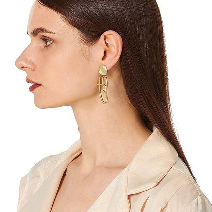 14K vergoldete, matte Vintage-Statement-Ohrringe – perfekt für besondere Anlässe und als Geschenk