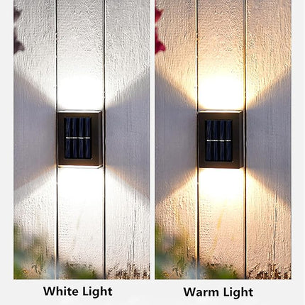 Wandlampen voor Buiten - 2 Stuks - Solar - Up en Down - Warm Wit - Draadloos