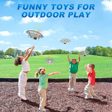 2 PCS Drone Kids RC Helicopters - Toy Flying Aircraft - Hand &amp; Remote Control - Quadcopter 360 ° - Flip &amp; Rotation - Interactive Toys - Indoor/Outdoor Games/Gadgets