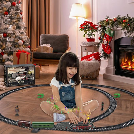 Elektrische Stoomtrein Set met Rook, Geluid en Verlichting – Compleet Spoornet