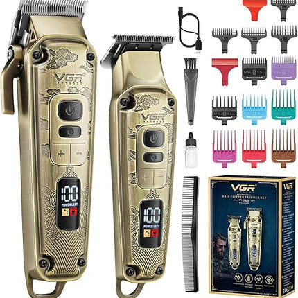Draadloze Baard - Haar en Grooming Trimmer - LED Display - Complete Set