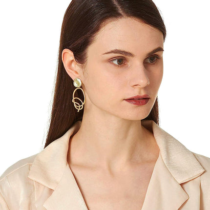 14K vergoldete, matte Vintage-Statement-Ohrringe – perfekt für besondere Anlässe und als Geschenk