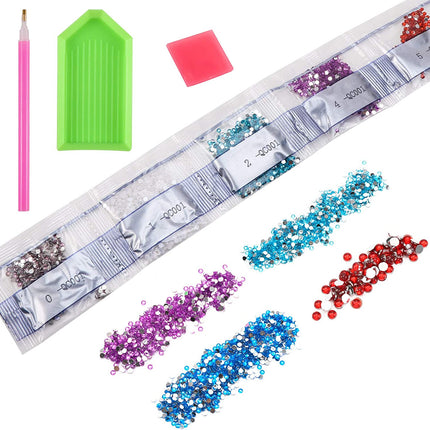 Creatieve 5D Diamant Schilderij Sleutelhangerset - 10 Stuks DIY Pakket