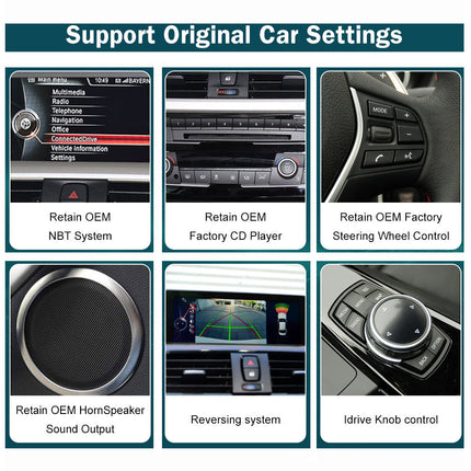 Autoradio und Multimedia-Bildschirm – CarPlay – passend für BMW 1/2 Serie (2004–2016).