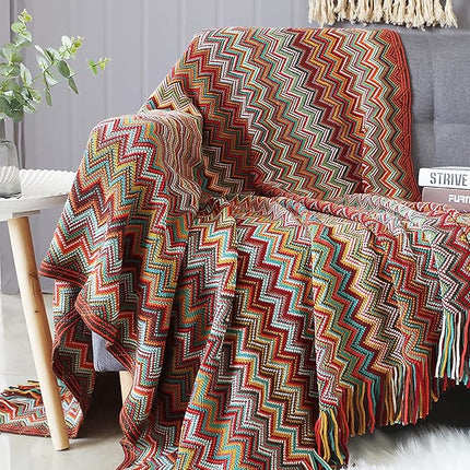 Kariert – Bohemian – gewebt – stilvoll, weich und warm – 170 x 130