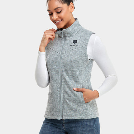 Verwarmde Fleece Bodywarmer – Grijs – Slim Fit - Inclusief Powerbank - Maat S