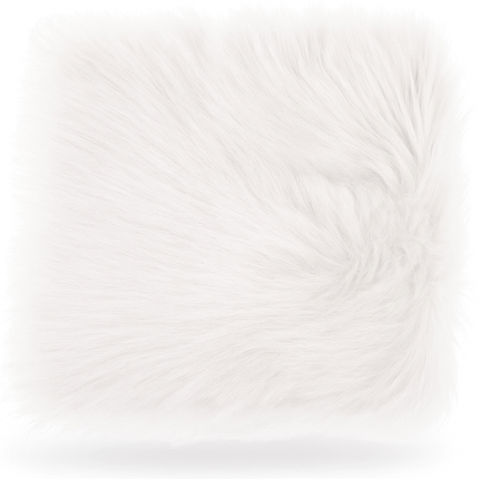 Teppich – Weiß, quadratisch – 38 x 38 cm – Weich und stilvoll – Rutschfest – Waschbar