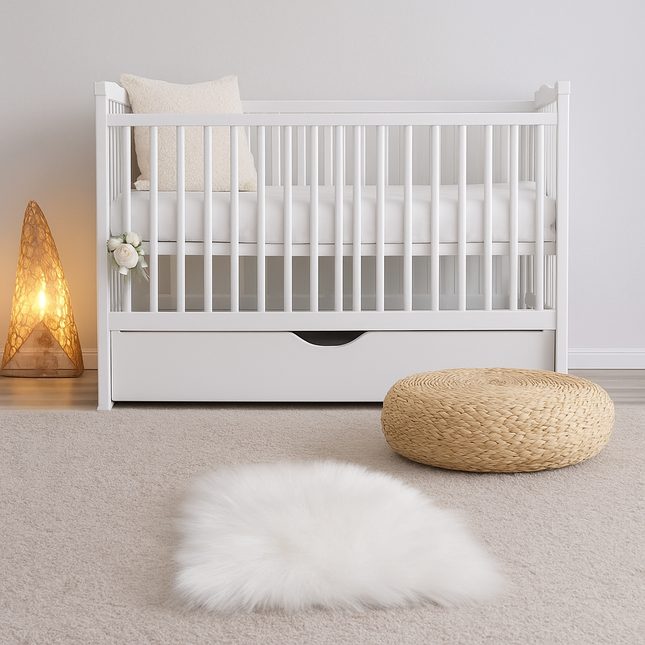 Teppich – Weiß, quadratisch – 38 x 38 cm – Weich und stilvoll – Rutschfest – Waschbar