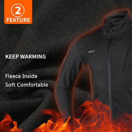 Fleece Cycling Jacket Man Winter Thermal Mountain Bike Jacket Waterproof Bicycle Jacket Windproof Reflective MTB Jacket