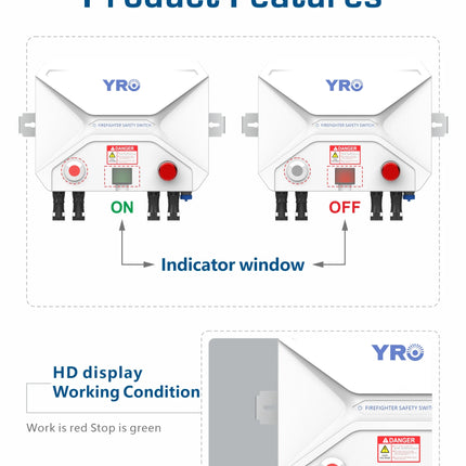 YRO Veiligheidsschakelaar – Brandbeveiliging Zonnepanelen - Snelle DC-Uitschakeling