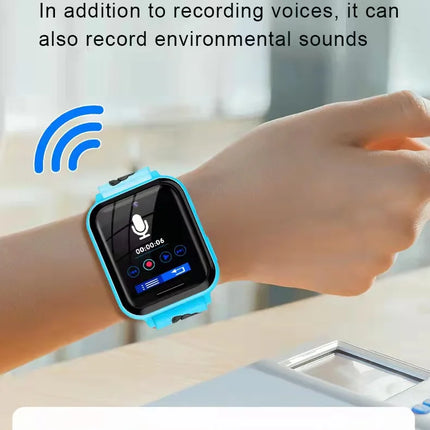 Einfache Kinder-Smartwatch mit Touchscreen – Blau – Englische Sprache – Kinder-Smartwatch – Musik-Player mit SD-Karte – 7 Puzzlespiele – SOS-Anruf – Kamera – Alarm – Rekorder – Rechner – MP3 – kein GPS