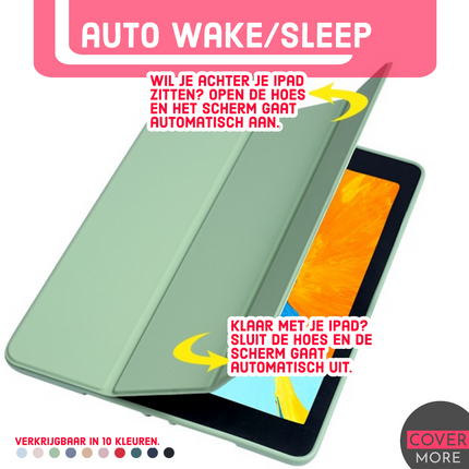 iPad 10.2 Hoes (2019–2021) – Luxe Smart Folio met Pencil-vak