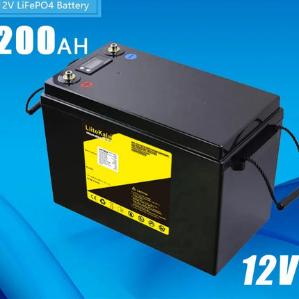 Batterij 12V 200Ah - LiFePO4 - Met Display - Ideaal voor Caravans, Boten, Solar en meer