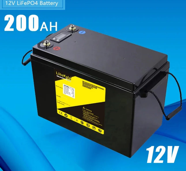 Batterij 12V 200Ah - LiFePO4 - Met Display - Ideaal voor Caravans, Boten, Solar en meer