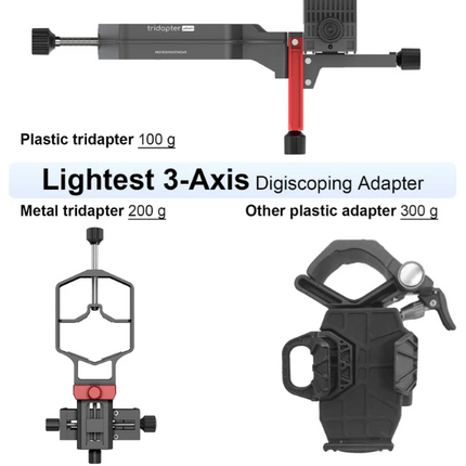 Ultra-Light Tridaptor – 3-Assige Phone Mount – Voor 22–61 mm Oculair - Telescoop