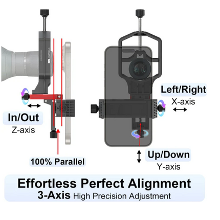 Ultra-Light Tridaptor – 3-Assige Phone Mount – Voor 22–61 mm Oculair - Telescoop