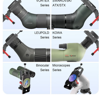 Ultra-Light Tridaptor – 3-Assige Phone Mount – Voor 22–61 mm Oculair - Telescoop