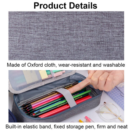 Etui - Geel – Meerdere Vakken en Handvat - 23x10x8cm
