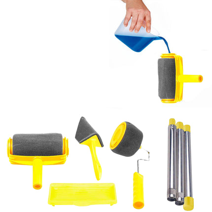 Professional Paint Roller Set, DIY Wall Paint Brush Set, Multifunction Paint Pro Set Paint Brush Decorate for Home, School, Office Wall, Ceiling Painting, Universal