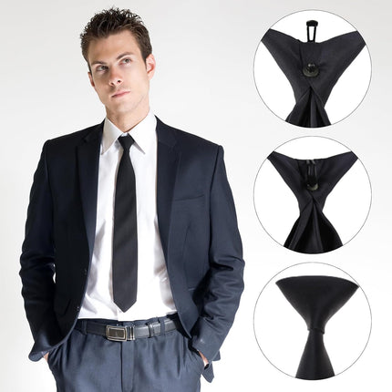 Stropdas - Clip On - Set Van 3 - Voorgeknoopt en Direct Draagbaar