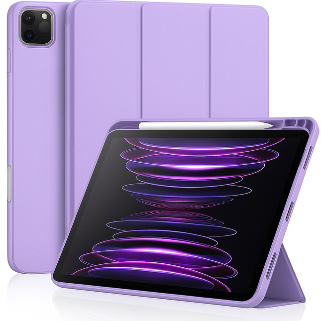 Tablet Hoes Geschikt voor Ipad Pro 2018-2022 - 12.9 - Met Penhouder - Lila