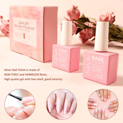 Gel Nagellak Set - Top en Base Coat – Glans en Hechting – 2x15ml