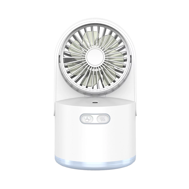 USB Rechargeable Tabletop Misting Fan with 300ml Large Water Tank and 7 Colorful Night Lights Water Mist Fan for Camping Outdoor Office