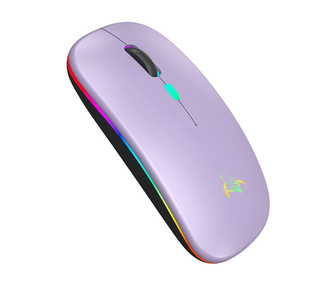Wireless Mouse, Wireless Bluetooth Mouse for Laptop - LED Computer Mice (Bluetooth 5.1 + USB) - Rechargeable Mouse - 2.4G Portable Tpye-c Mouse - Wireless Mouse for PC, Mac OS, Android, Windows 