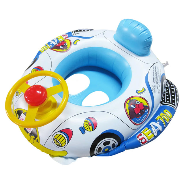 Baby Swim Ring, Police Car Baby Swim Ring, Baby Swim Ring with Swim Seat, Inflatable Toddler Swim Ring, Inflatable Swim Ring, Kids Swim Ring, Swim Ring Toys