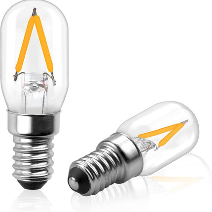 Koelkastlampen Set - E14 LED lamp 12–24V koud wit 6000K - 2W T22 buis – 2 stuks