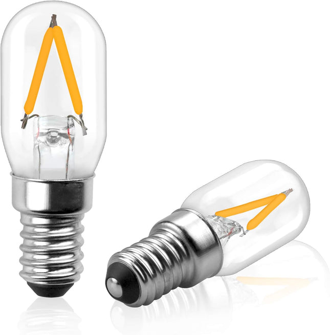 Koelkastlampen Set - E14 LED lamp 12–24V koud wit 6000K - 2W T22 buis – 2 stuks