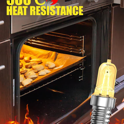 Ovenlamp E14 26W dimbaar 500°C warm wit 2700K – 2 stuks