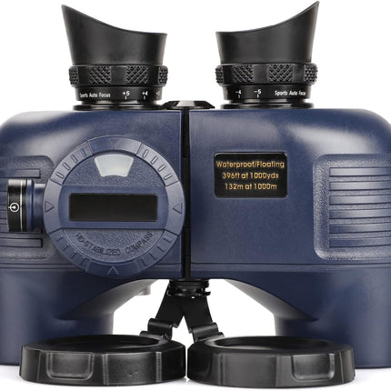 Maritieme Verrekijker 10x50 met Kompas – Waterdicht en Scherp - Zicht op Zee of Land!